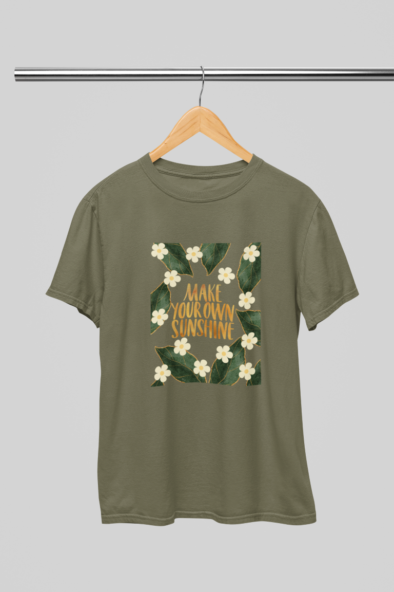 Make your own sunshine organic cotton t-shirt