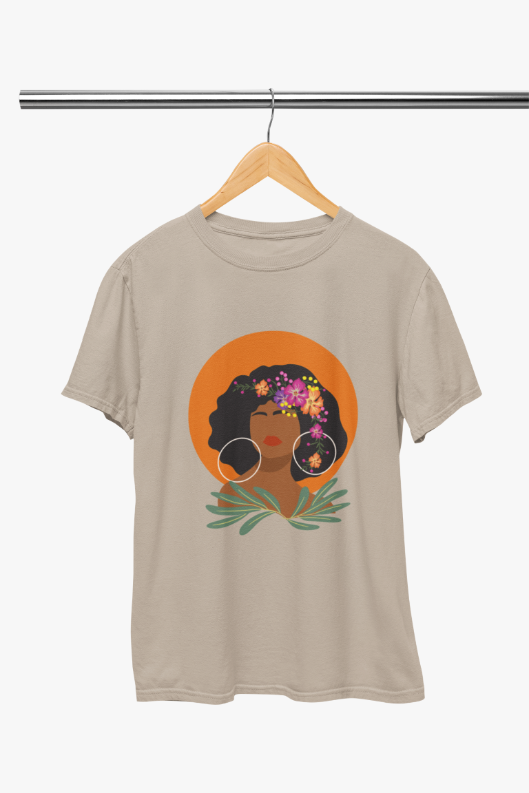 Afro women organic cotton t-shirt