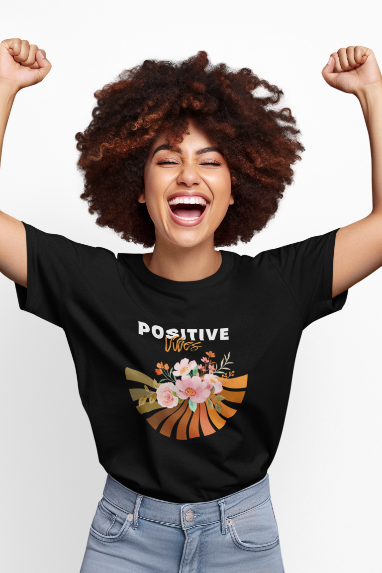 Positive vibes organic cotton t-shirt