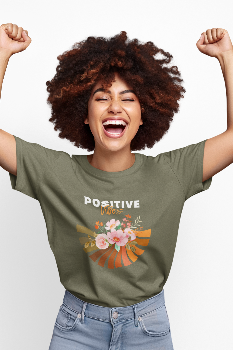 Positive vibes organic cotton t-shirt